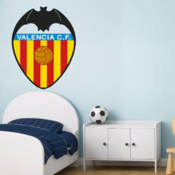 Montaje de habitación infantil con Vinilo Decorativo Auto Adhesivo de Futbol Escudo del Valencia Club de Fútbol