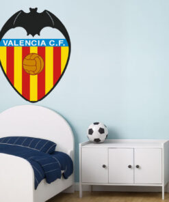 Montaje de habitación infantil con Vinilo Decorativo Auto Adhesivo de Futbol Escudo del Valencia Club de Fútbol