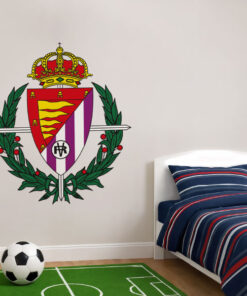 Montaje de habitación juvenil con Vinilo Decorativo Auto Adhesivo de Futbol Escudo del Real Valladolid Club de Fútbol