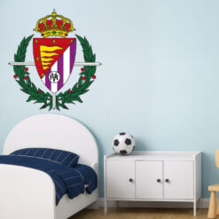Montaje de habitación infantil con Vinilo Decorativo Auto Adhesivo de Futbol Escudo del Real Valladolid Club de Fútbol