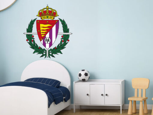 Montaje de habitación infantil con Vinilo Decorativo Auto Adhesivo de Futbol Escudo del Real Valladolid Club de Fútbol