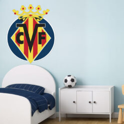 Montaje de habitación infantil con Vinilo Decorativo Auto Adhesivo de Futbol Escudo del Villarreal Club de Fútbol