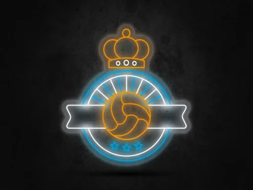 Neon LED de Escudo de Fútbol Personalizado.