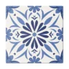 Cenefa Decorativa Vinilo Motivo Azulejo Espiga Azul