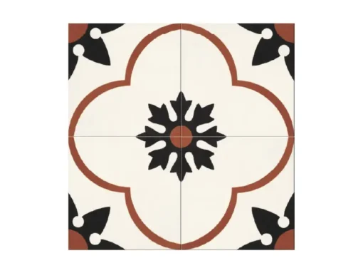 Cenefa Decorativa Vinilo Motivo Azulejo Flor Espiga Beige