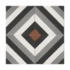 Cenefa Decorativa Vinilo Motivo Azulejo Rombo Gris