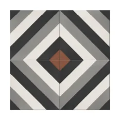 Cenefa Decorativa Vinilo Motivo Azulejo Rombo Gris
