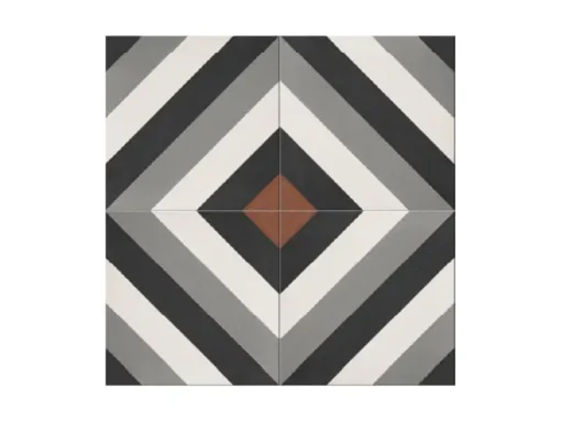 Cenefa Decorativa Vinilo Motivo Azulejo Rombo Gris