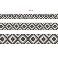 Cenefa Decorativa Vinilo Motivo Azulejo Rombo Gris medidas