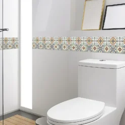 Cenefa Decorativa Vinilo Motivo Azulejo Vintage baño