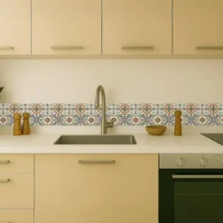 Cenefa Decorativa Vinilo Motivo Azulejo Vintage cocina