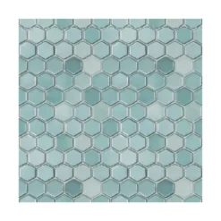 Cenefa Decorativa Vinilo Motivo Escamas Azul Verdosas
