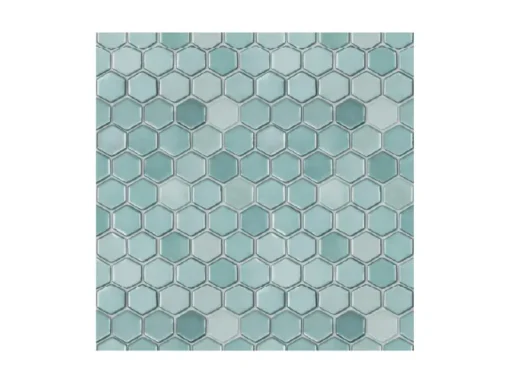 Cenefa Decorativa Vinilo Motivo Escamas Azul Verdosas