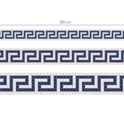 Cenefa Decorativa Vinilo Espiral de Mosaico Griego medidas