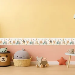 Cenefa Decorativa Vinilo Animales en el Parque Infantil habitacion