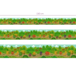 Cenefa Decorativa Infantil Vinilo Frutas Peregrinas medidas