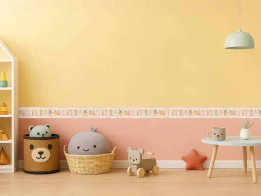 Cenefa Decorativa Infantil Vinilo Hadas y Princesas habitacion