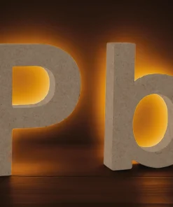 Letras Corpóreas en Madera DM Retroiluminado, con luz LED por detras