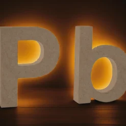 Letras Corpóreas en Madera DM Retroiluminado, con luz LED por detras