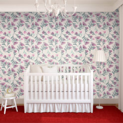 Flores Amapola Acuarela Pastel_Habitacion Infantil