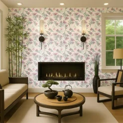 Papel Pintado Autoadhesivo Flores Amapola Acuarela Pastel Salón