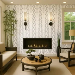 Papel Pintado Autoadhesivo Japonés Amanecer Salón